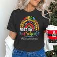 Happy First Day Of School Nurse Rainbow Back To School Unisex T-Shirt Happy First Day Of School Nurse Rainbow Back To School Unisex T-Shirt