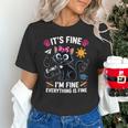 It's Fine I'm Fine Everything Is Fine Cat Back To School Unisex T-Shirt It's Fine I'm Fine Everything Is Fine Cat Back To School Unisex T-Shirt