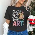 Just a Girl Who Loves Art Cute Back To School Kids Girls Unisex T-Shirt Just a Girl Who Loves Art Cute Back To School Kids Girls Unisex T-Shirt