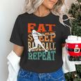 Women's Eat Sleep Baseball Repeat Vintage Player Sport Lover Retro Unisex T-Shirt