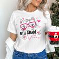 Cute 6th Grade Vibes Cat Kitten Lover Back To School Girls Unisex T-Shirt