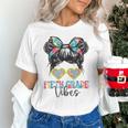 Fifth Grade Vibes Messy Hair Bun Girl Back To School 5th Unisex T-Shirt