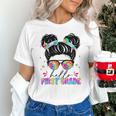 Hello First Grade Shirt Messy Bun Tie Dye Back To School Unisex T-Shirt Hello First Grade Shirt Messy Bun Tie Dye Back To School Unisex T-Shirt