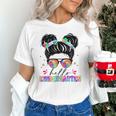 Hello Kindergarten Shirt Messy Bun Tie Dye Back To School Unisex T-Shirt