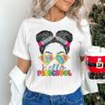 Hello Preschool Messy Bun Tie Dye Back To School Girls Kids Unisex T-Shirt Hello Preschool Messy Bun Tie Dye Back To School Girls Kids Unisex T-Shirt