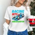 Racing Into Kindergarten Race Car Driver Back To School Performance Unisex T-Shirt Racing Into Kindergarten Race Car Driver Back To School Performance Unisex T-Shirt