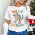 T Rex Rollin Into Kindergarten Back To School First Day Boys Unisex T-Shirt T Rex Rollin Into Kindergarten Back To School First Day Boys Unisex T-Shirt