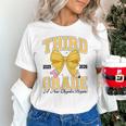 Third Grade Back To School First Day Pencil Bow 2025 Girls Unisex T-Shirt Third Grade Back To School First Day Pencil Bow 2025 Girls Unisex T-Shirt