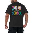 100 Days Of School Baseball Boys Kids Colorful 100th Day Men's Back Print T-Shirt