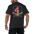 4th Birthday Baseball Bat Ice-Cream Drip 4yrs Old Boys Girls Men's Back Print T-Shirt 4th Birthday Baseball Bat Ice-Cream Drip 4yrs Old Boys Girls Men's Back Print T-Shirt