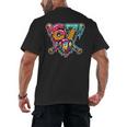 67 Baseball Ice Cream Drip Number Men's Back Print T-Shirt