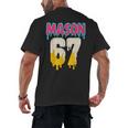 Baseball 6 7 Ice Cream Drip Number 67 Six Seven Meme Men's Back Print T-Shirt Baseball 6 7 Ice Cream Drip Number 67 Six Seven Meme Men's Back Print T-Shirt