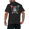 Baseball 6 Year Old Ice Cream Drip 6th Birthday Boys Player Men's Back Print T-Shirt