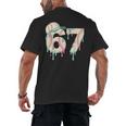 Baseball 67 Drip Six Seven Baseball Dripping Boys Kids Men's Back Print T-Shirt