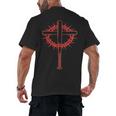 Baseball Cross Bats Pitcher Jesus Faith Men's Back Print T-Shirt Baseball Cross Bats Pitcher Jesus Faith Men's Back Print T-Shirt