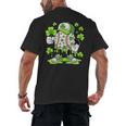 Baseball Drip Ice Cream Shamrock Irish St Patricks Men Men's Back Print T-Shirt