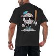 Baseball Ice Cream Drip Sports Boys Kids Youth Men Men's Back Print T-Shirt