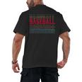 Baseball Layered Text Team Player Coach Youth Men's Back Print T-Shirt Baseball Layered Text Team Player Coach Youth Men's Back Print T-Shirt