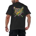 Baseball Mardi Gras Home Plate Ice Cream Drip Carnival Mask Men's Back Print T-Shirt Baseball Mardi Gras Home Plate Ice Cream Drip Carnival Mask Men's Back Print T-Shirt