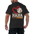 Baseball Nana Baseball Heart Family Matching Men's Back Print T-Shirt Baseball Nana Baseball Heart Family Matching Men's Back Print T-Shirt
