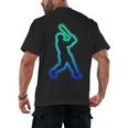 Baseball Player Graphic Men's Back Print T-Shirt Baseball Player Graphic Men's Back Print T-Shirt