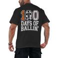 Baseball Soccer Basketball 100 Days Of School Men's Back Print T-Shirt Baseball Soccer Basketball 100 Days Of School Men's Back Print T-Shirt