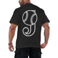 Baseball Sport Player Monogram Cool Initial Letter J Men's Back Print T-Shirt Baseball Sport Player Monogram Cool Initial Letter J Men's Back Print T-Shirt