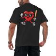 Baseball Valentines Day Heart Boys Sports Love Men's Back Print T-Shirt Baseball Valentines Day Heart Boys Sports Love Men's Back Print T-Shirt