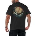 Baseball Waves Ocean Sports Baseball Fans Men's Back Print T-Shirt