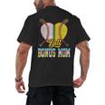 Bonus Mom Of Both Half Baseball Softball Ice Cream Drip Men's Back Print T-Shirt Bonus Mom Of Both Half Baseball Softball Ice Cream Drip Men's Back Print T-Shirt