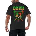 Bruh 67 Baseball Christmas Gingerbread Drip Number 67 Player Men's Back Print T-Shirt