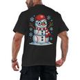 Christmas Baseball Snowman Xmas Pajamas Women Men Boys Men's Back Print T-Shirt Christmas Baseball Snowman Xmas Pajamas Women Men Boys Men's Back Print T-Shirt