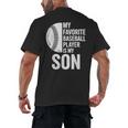 Cute Favorite Baseball Player Is My Son Women Men Men's Back Print T-Shirt