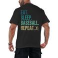 Eat Sleep Baseball Repeat Baseball Player Baseball Men's Back Print T-Shirt Eat Sleep Baseball Repeat Baseball Player Baseball Men's Back Print T-Shirt