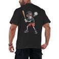 Halloween Skeleton Playing Baseball 67 Six Seven Meme Men's Back Print T-Shirt