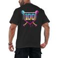 Happy 100 Days Of School Baseball Drip 100th Day Of School Men's Back Print T-Shirt Happy 100 Days Of School Baseball Drip 100th Day Of School Men's Back Print T-Shirt