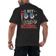 I Hit 100 Days Of School Baseball Kids Boy Teacher 100th Day Men's Back Print T-Shirt I Hit 100 Days Of School Baseball Kids Boy Teacher 100th Day Men's Back Print T-Shirt