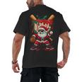 HUGvyn Santa Playing Baseball Ice Cream Drip Christmas Boys Men's Back Print T-Shirt HUGvyn Santa Playing Baseball Ice Cream Drip Christmas Boys Men's Back Print T-Shirt
