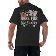 I'm Just Here For The Snacks Baseball Coquette Game Day Girl Men's Back Print T-Shirt I'm Just Here For The Snacks Baseball Coquette Game Day Girl Men's Back Print T-Shirt