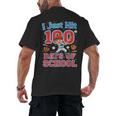 I Just Hit 100 Days Of School Baseball 100th Day Boys Kids Men's Back Print T-Shirt I Just Hit 100 Days Of School Baseball 100th Day Boys Kids Men's Back Print T-Shirt