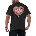 Melting Baseball Drip Heart Softball Player Lover Ice Cream Men's Back Print T-Shirt Melting Baseball Drip Heart Softball Player Lover Ice Cream Men's Back Print T-Shirt