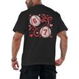 Six Seven Baseball Lover Sports Red Heart Bow Valentine Girl Men's Back Print T-Shirt