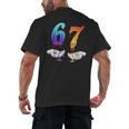Six Seven Ice Cream Drip Cool Meme 67 Number Baseball Men's Back Print T-Shirt