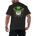 St Patricks Day Baseball Drip Ice Cream Baseball Home Plate Men's Back Print T-Shirt