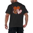 Valentines Baseball Basketball Football Heart Boy Men Men's Back Print T-Shirt