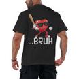 Valentines Bruh Red Heart Playing Baseball Men Boys Kids Men's Back Print T-Shirt Valentines Bruh Red Heart Playing Baseball Men Boys Kids Men's Back Print T-Shirt