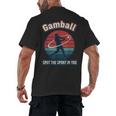 Vintage Baseball Batter Retro Sports Circle Graphic Men's Back Print T-Shirt