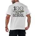 100 Days Of School Baseball Camo Boys School Teacher Men's Back Print T-Shirt