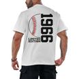 60th Birthday Baseball Limited Edition 1966 Men's Back Print T-Shirt 60th Birthday Baseball Limited Edition 1966 Men's Back Print T-Shirt