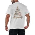 Baseball Christmas Tree Light Xmas Tees Boys Kids Men Men's Back Print T-Shirt